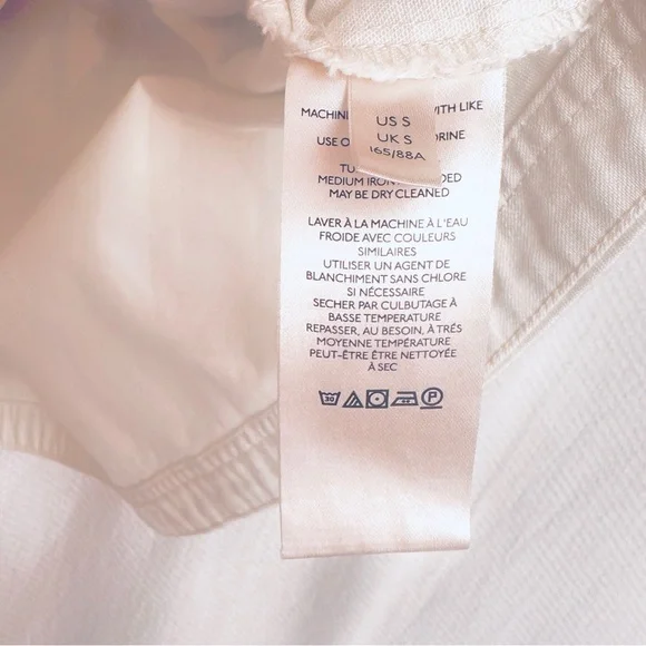 Free People Cotton Cream Denim Dress with pearl snap Detail oversized jacket. - Picture 7 of 12